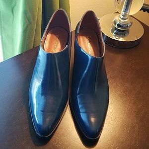 Royal Blue Block Heel Bootie